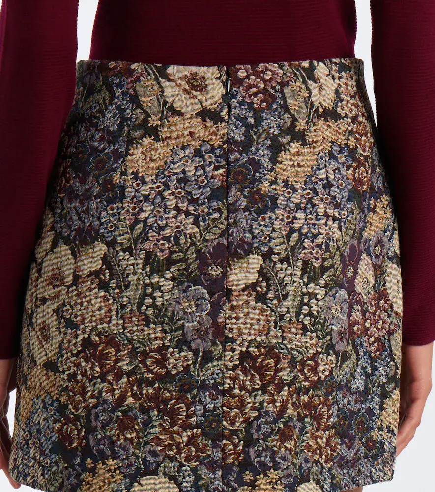 Veronica Beard Ohemia floral jacquard miniskirt | Thumbnail 3 Veronica Beard Ohemia floral jacquard miniskirt | Thumbnail 3