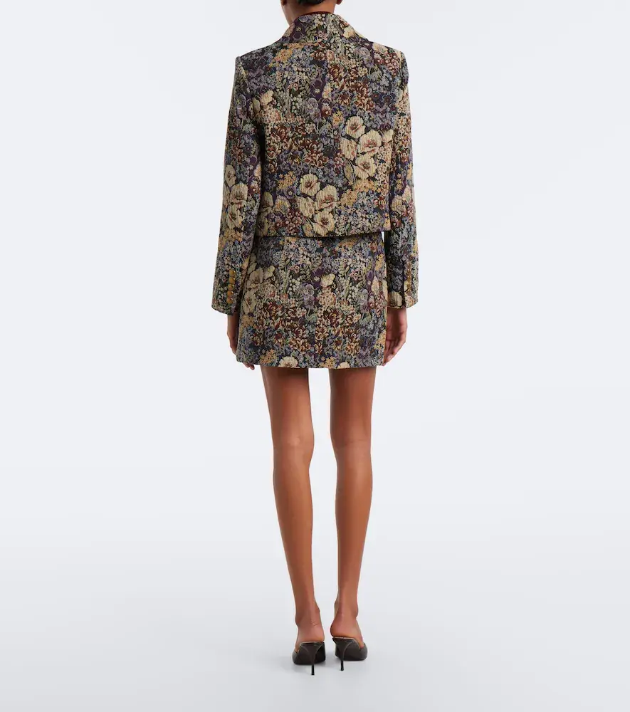 Veronica Beard Ohemia floral jacquard miniskirt | Thumbnail 5 Veronica Beard Ohemia floral jacquard miniskirt | Thumbnail 5