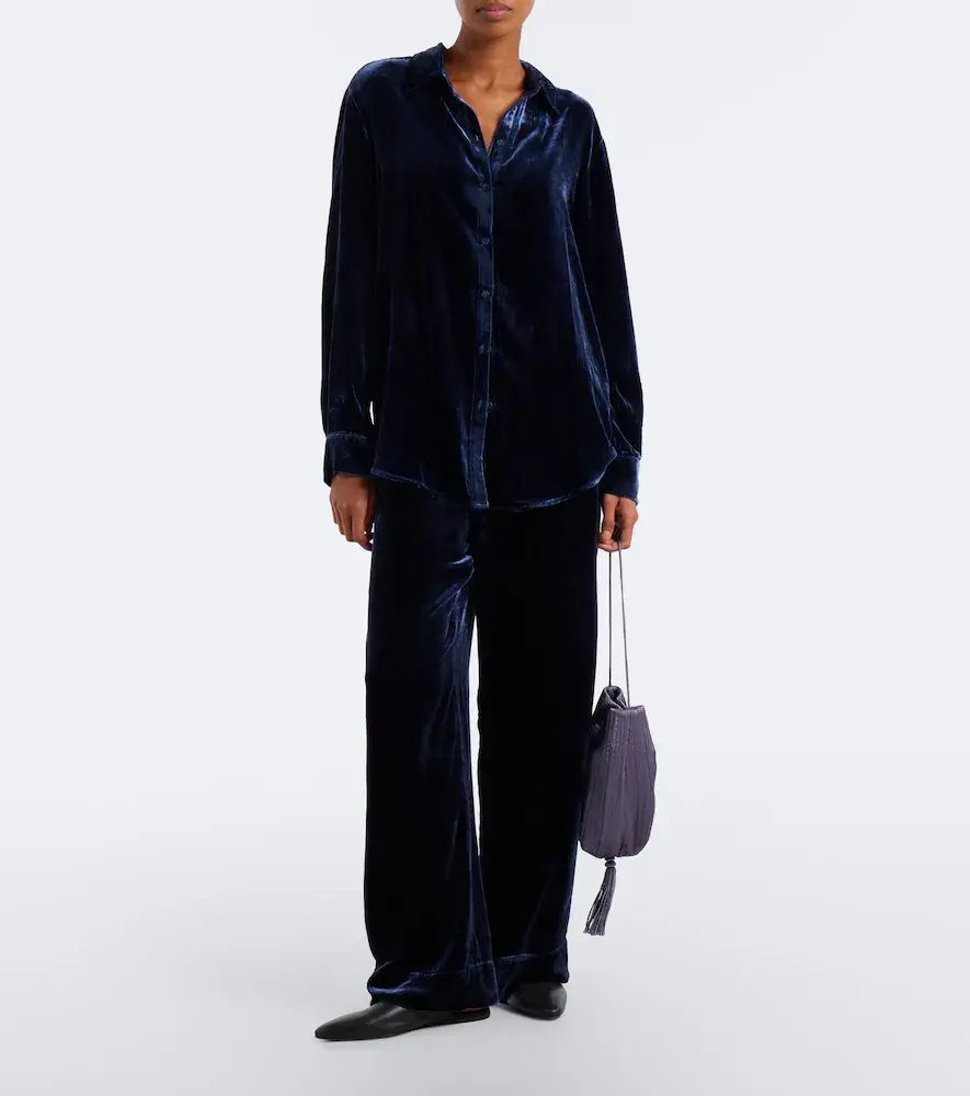 ASCENO London velvet wide-leg pants | Thumbnail 2 ASCENO London velvet wide-leg pants | Thumbnail 2