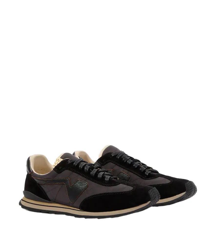 Visvim FKT Runner suede-trimmed sneakers