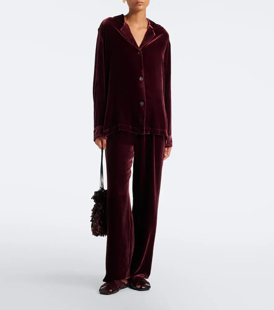 ASCENO Austin velvet wide-leg pants | Thumbnail 2 ASCENO Austin velvet wide-leg pants | Thumbnail 2