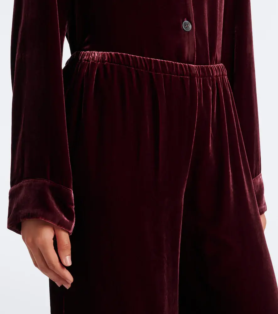 ASCENO Austin velvet wide-leg pants | Thumbnail 3 ASCENO Austin velvet wide-leg pants | Thumbnail 3
