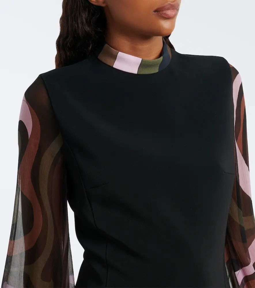 PUCCI Iride cady and creponne minidress | Thumbnail 4