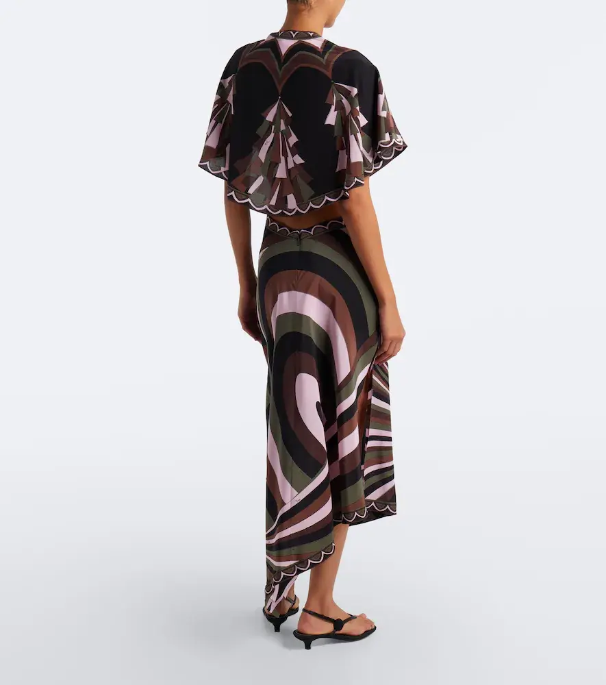 PUCCI Iride Baiadera silk midi dress | Thumbnail 2 PUCCI Iride Baiadera silk midi dress | Thumbnail 2