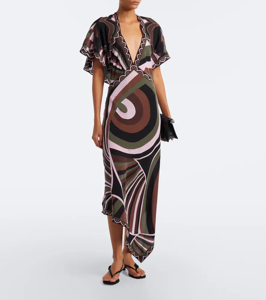 PUCCI Iride Baiadera silk midi dress | Thumbnail 5 PUCCI Iride Baiadera silk midi dress | Thumbnail 5