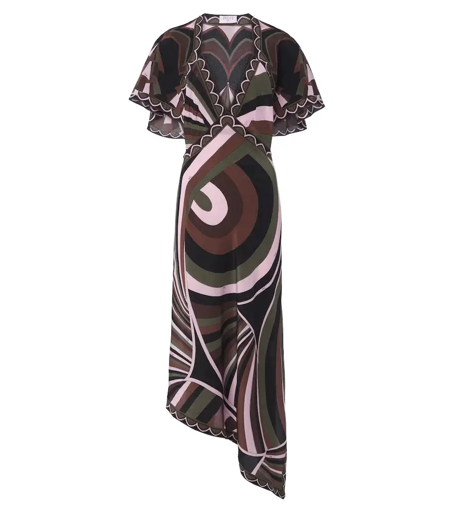 Iride Baiadera silk midi dress Iride Baiadera silk midi dress