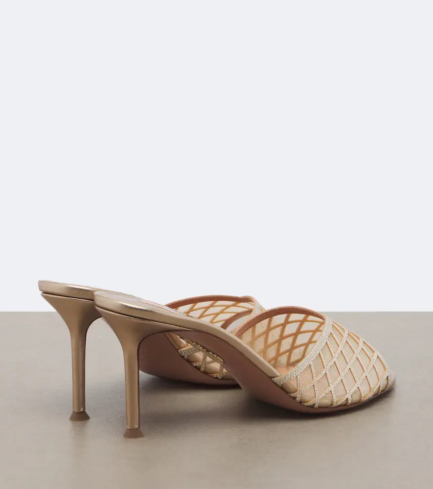 Aquazzura Lumiere embellished mesh mules | Thumbnail 4 Aquazzura Lumiere embellished mesh mules | Thumbnail 4