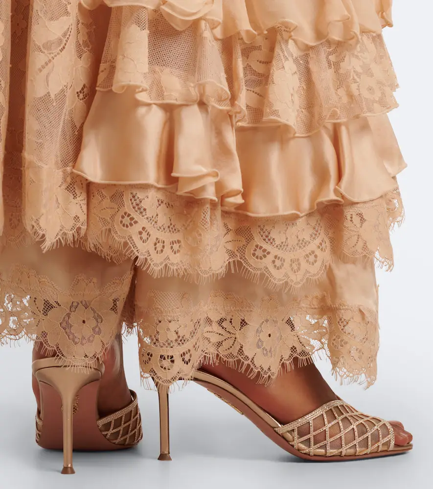 Aquazzura Lumiere embellished mesh mules | Thumbnail 6 Aquazzura Lumiere embellished mesh mules | Thumbnail 6