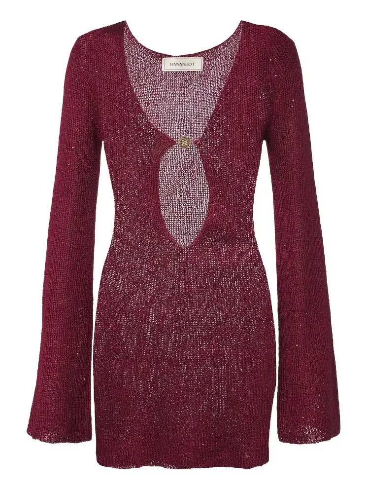 Rey sequined knitted minidress