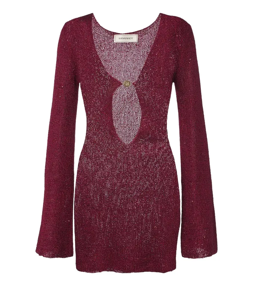 Rey sequined knitted minidress