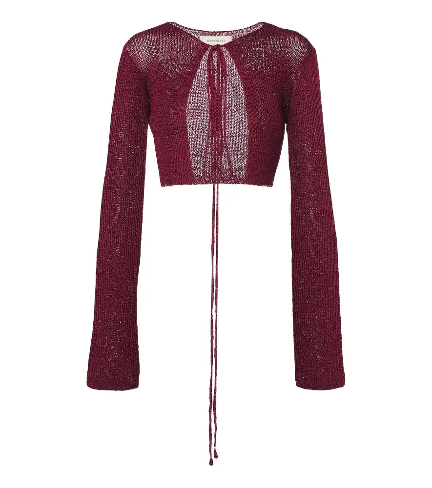 Alma cropped sequined cardigan