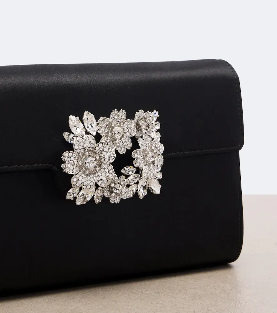 Roger Vivier Efflorescence Mini embellished satin clutch | Thumbnail 3 Roger Vivier Efflorescence Mini embellished satin clutch | Thumbnail 3