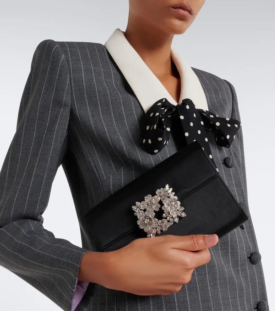 Roger Vivier Efflorescence Mini embellished satin clutch | Thumbnail 7 Roger Vivier Efflorescence Mini embellished satin clutch | Thumbnail 7