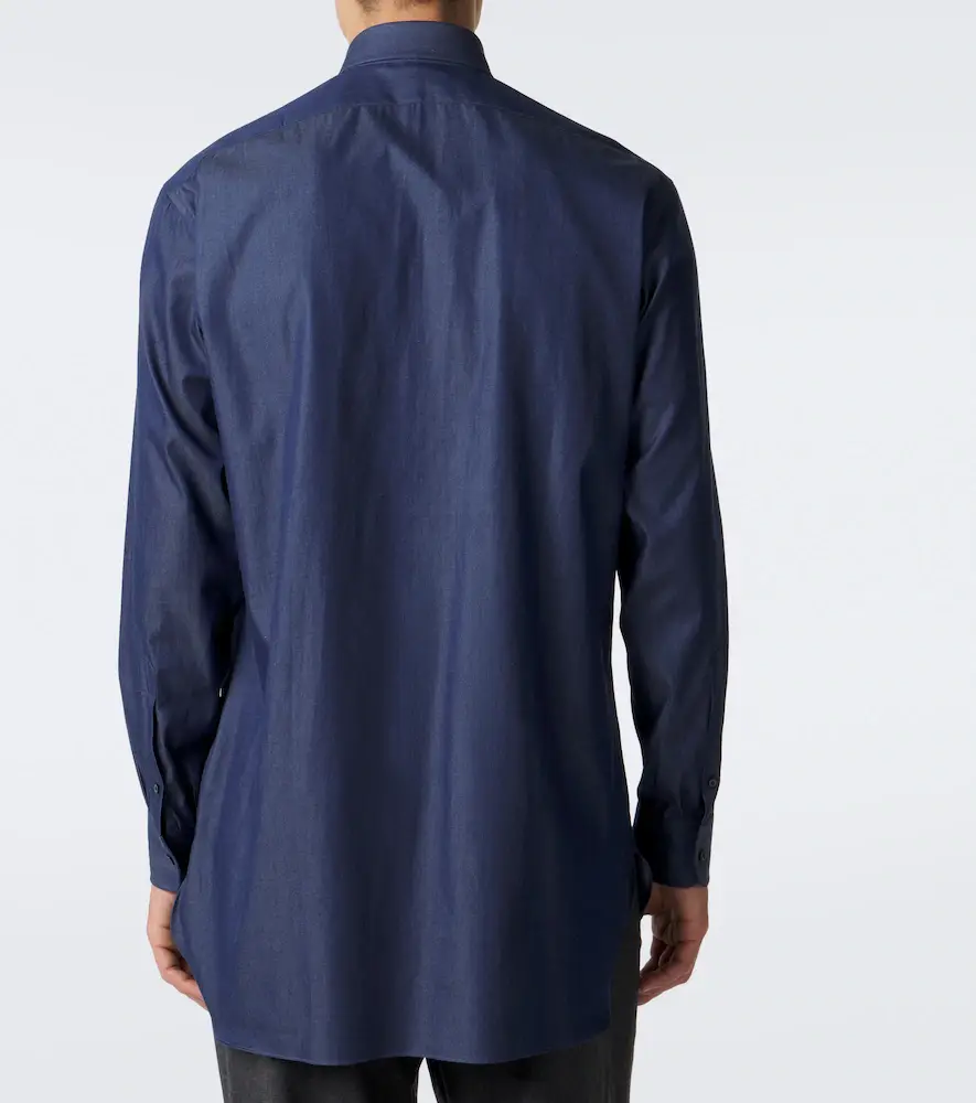 Charvet Cotton chambray shirt | Thumbnail 5 Charvet Cotton chambray shirt | Thumbnail 5