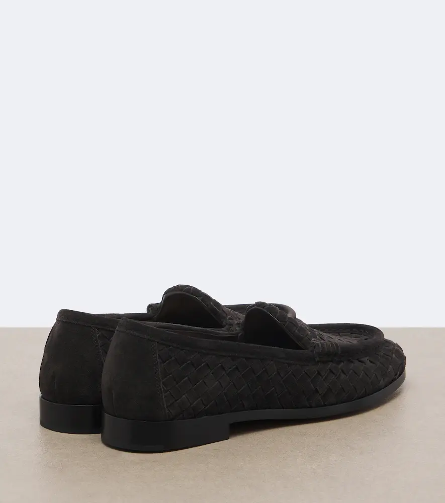 Bottega Veneta Silenzio Intrecciato suede loafers | Thumbnail 4 Bottega Veneta Silenzio Intrecciato suede loafers | Thumbnail 4