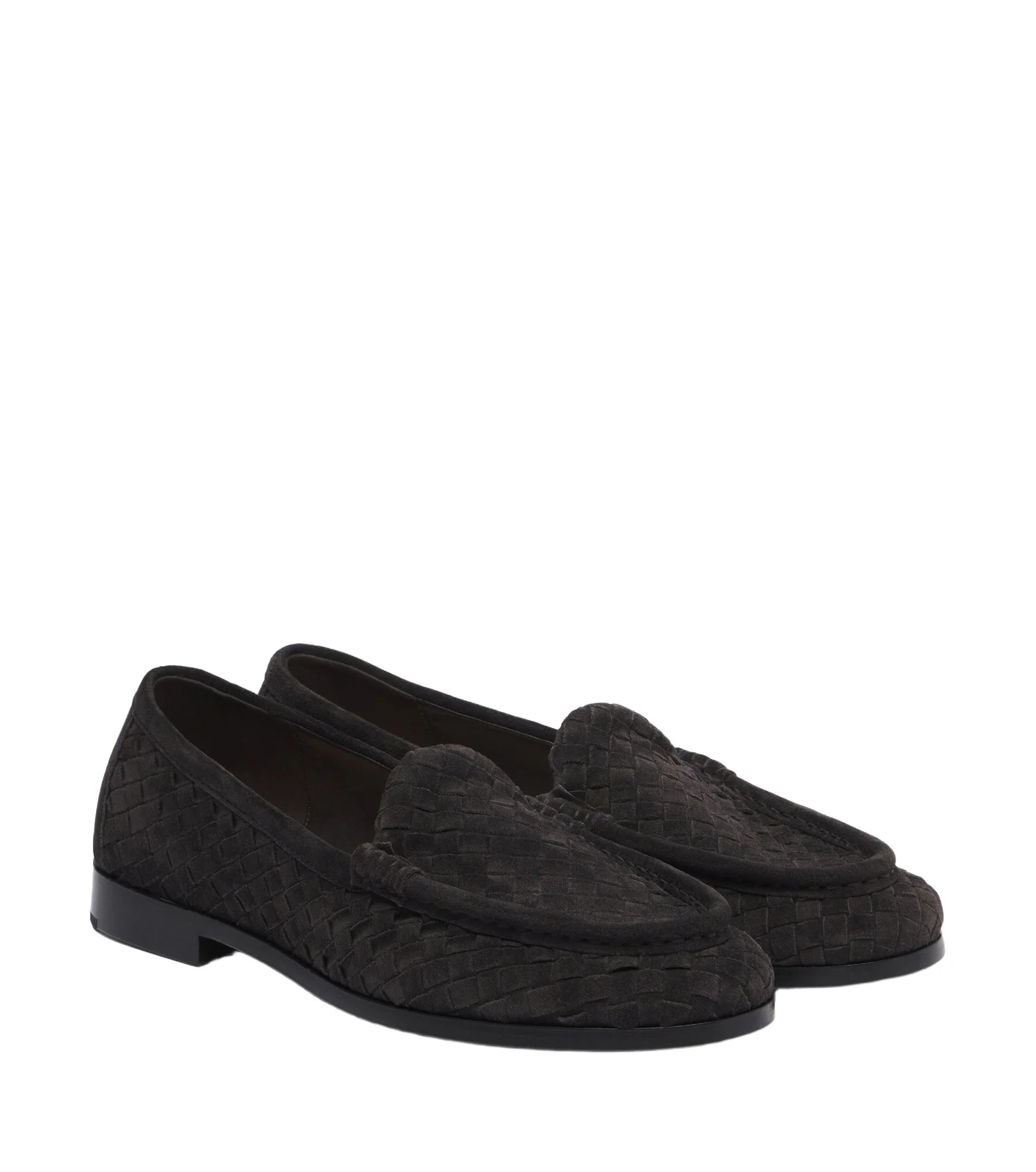 Bottega Veneta Silenzio Intrecciato suede loafers
