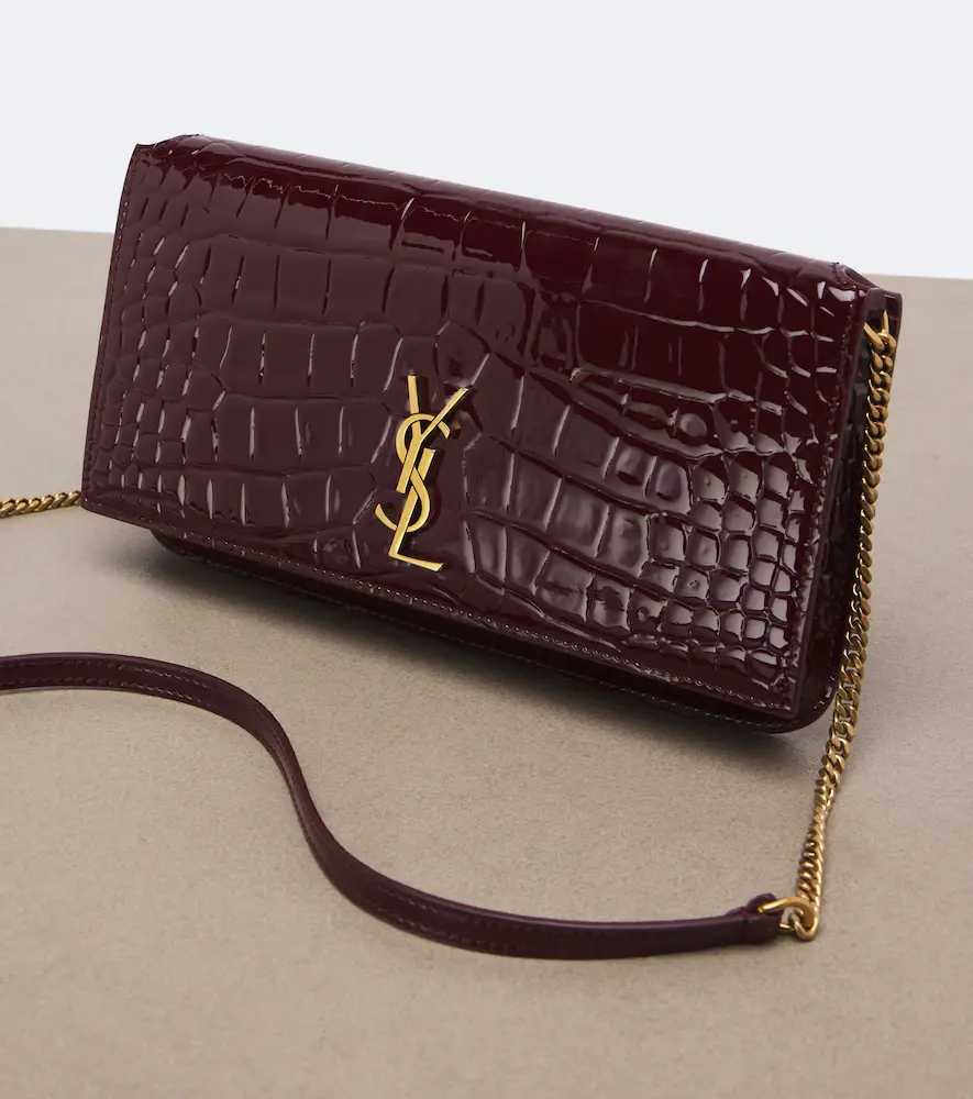 Saint Laurent Cassandre croc-effect leather phone pouch | Thumbnail 4 Saint Laurent Cassandre croc-effect leather phone pouch | Thumbnail 4
