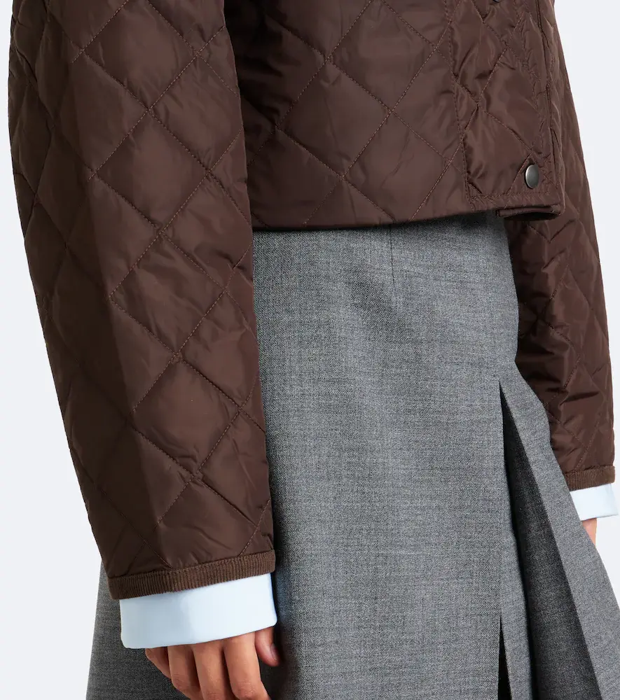 Prada Re-Nylon corduroy-trimmed cropped jacket | Thumbnail 4