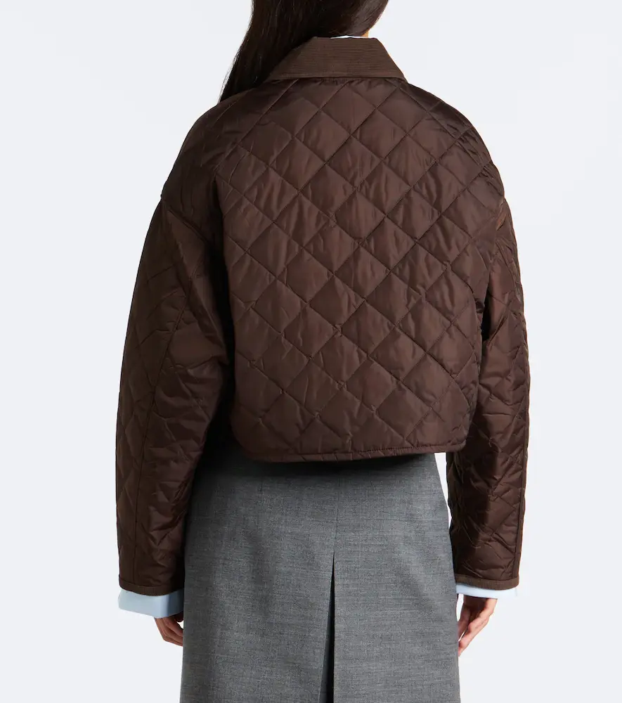 Prada Re-Nylon corduroy-trimmed cropped jacket | Thumbnail 7