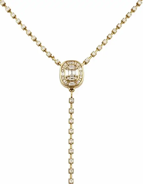 1.50ct Diamond 14K Gold Tie Necklace