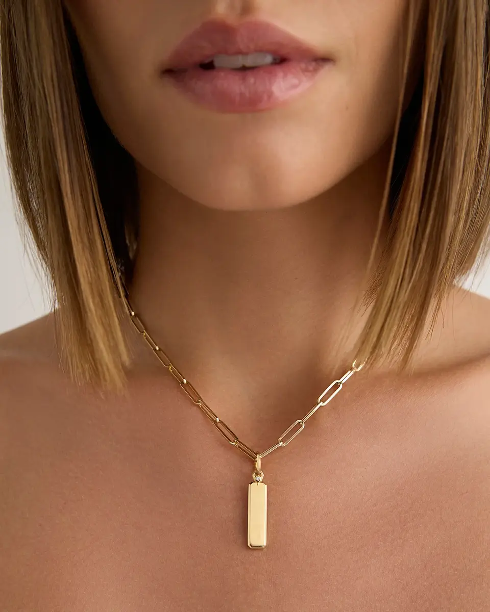 Jennifer Fisher Jennifer Fisher Large Dog Tag 18K | Thumbnail 2 Jennifer Fisher Jennifer Fisher Large Dog Tag 18K | Thumbnail 2