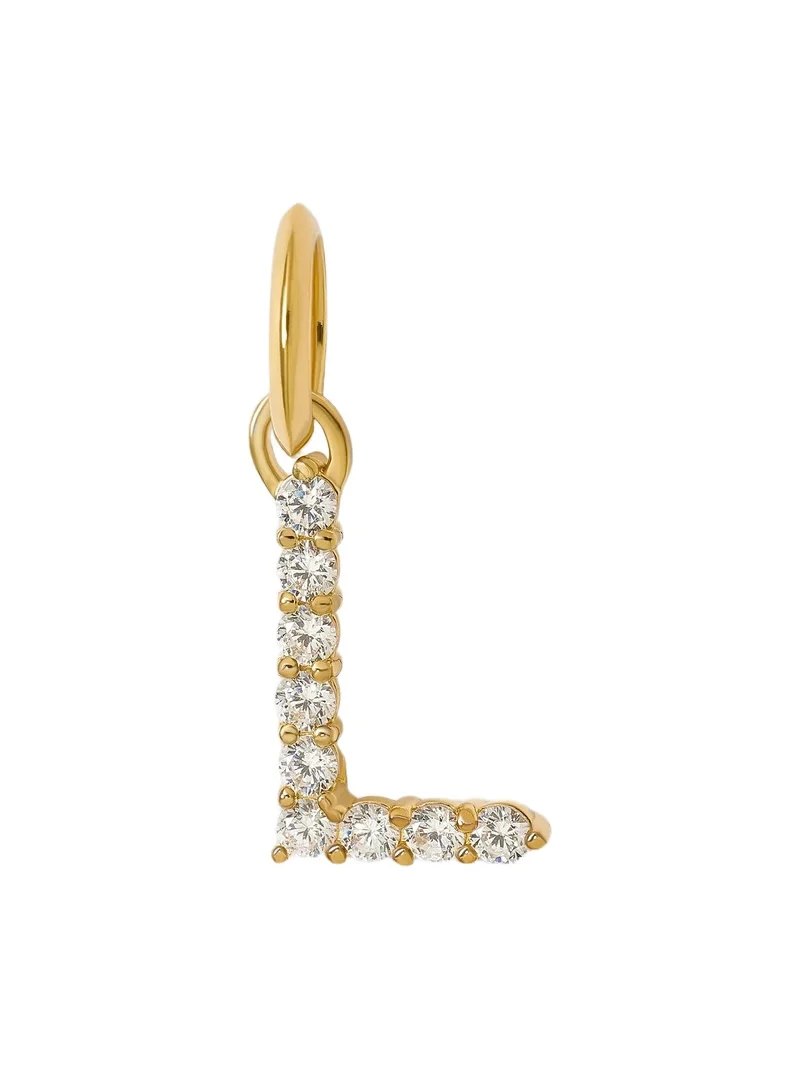 Jennifer Fisher Medium Floating Diamond Minimal Block Letter L