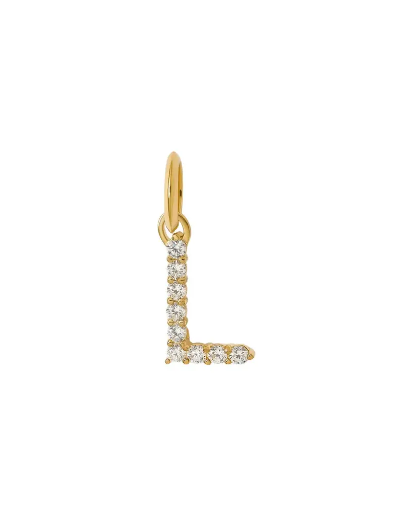 Jennifer Fisher Jennifer Fisher Medium Floating Diamond Minimal Block Letter L