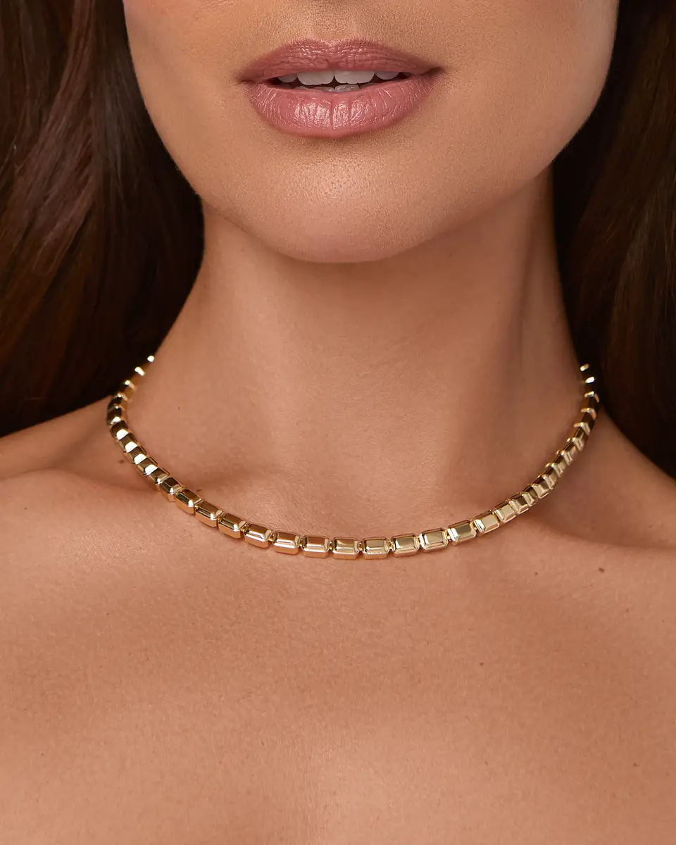 Jennifer Fisher Jennifer Fisher Small Metal Emerald Necklace | Thumbnail 2 Jennifer Fisher Jennifer Fisher Small Metal Emerald Necklace | Thumbnail 2