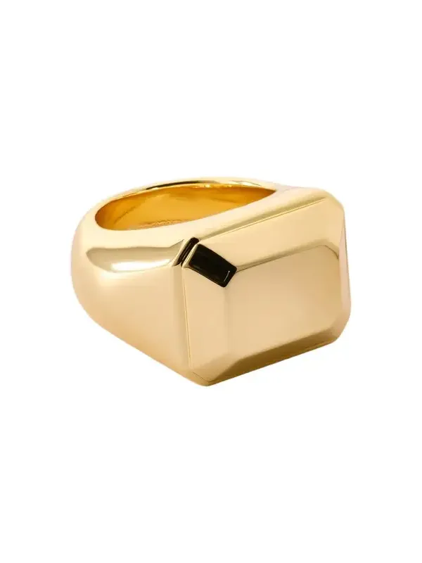 Jennifer Fisher Jennifer Fisher Metal Emerald Signet Ring 7