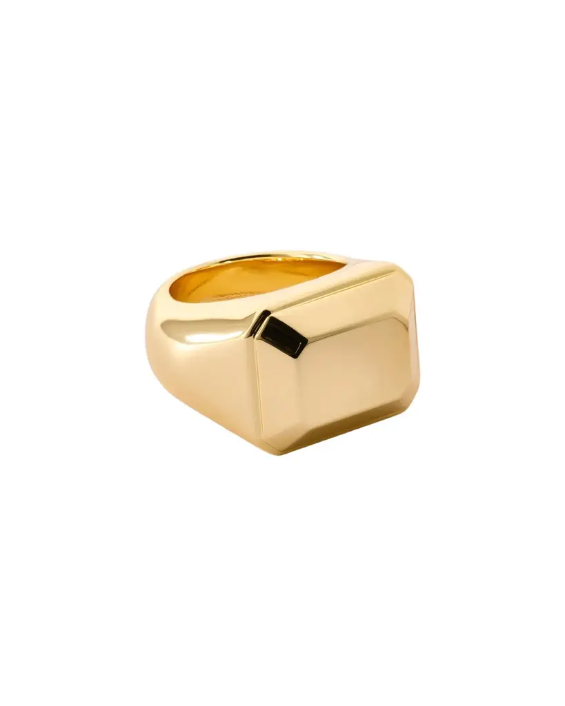 Jennifer Fisher Metal Emerald Signet Ring 7 Jennifer Fisher Metal Emerald Signet Ring 7