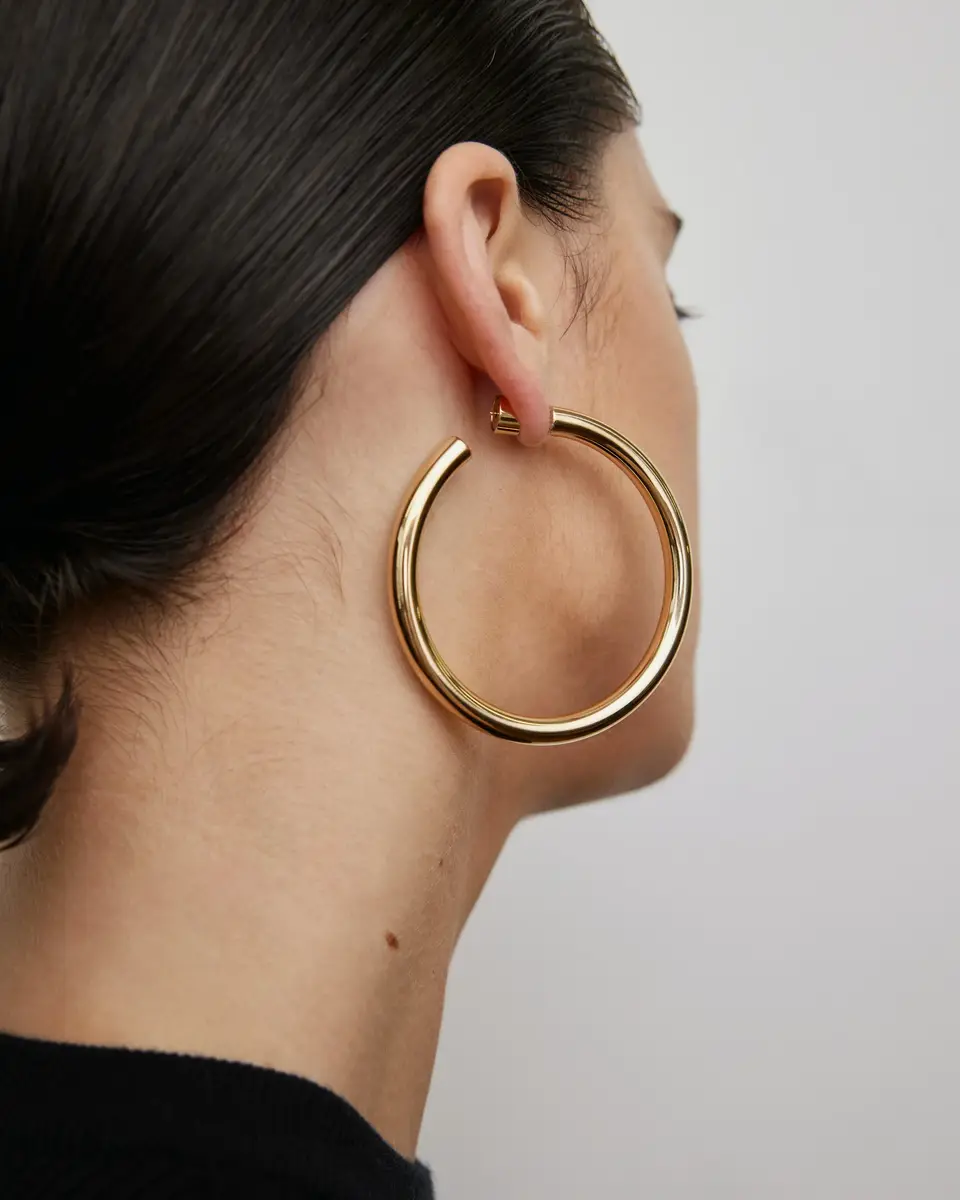 Jennifer Fisher Jennifer Fisher 2 Natasha Hoops in 14K Yellow Gold 14K | Thumbnail 2 Jennifer Fisher Jennifer Fisher 2 Natasha Hoops in 14K Yellow Gold 14K | Thumbnail 2