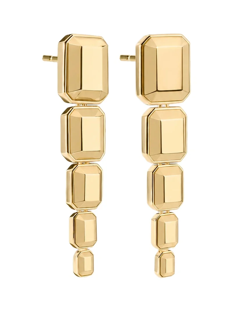 Metal Emerald Drop Earrings Metal Emerald Drop Earrings