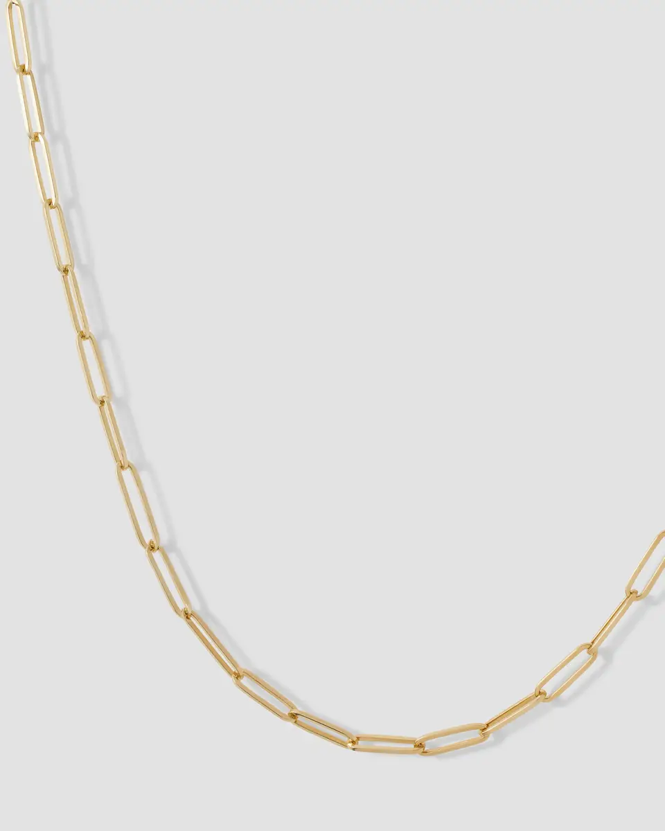 Jennifer Fisher Jennifer Fisher Large Long Link with Circle Push Clasp 16 / 14K Yellow Gold | Thumbnail 2 Jennifer Fisher Jennifer Fisher Large Long Link with Circle Push Clasp 16 / 14K Yellow Gold | Thumbnail 2