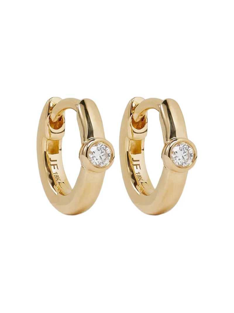 Jennifer Fisher 18K Essential Single Stone Tiny Huggie 6mm Jennifer Fisher 18K Essential Single Stone Tiny Huggie 6mm