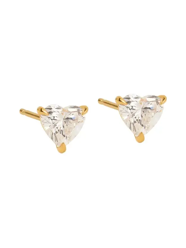 Jennifer Fisher Heart Lab Diamond Stud 18K Yellow Gold Jennifer Fisher Heart Lab Diamond Stud 18K Yellow Gold