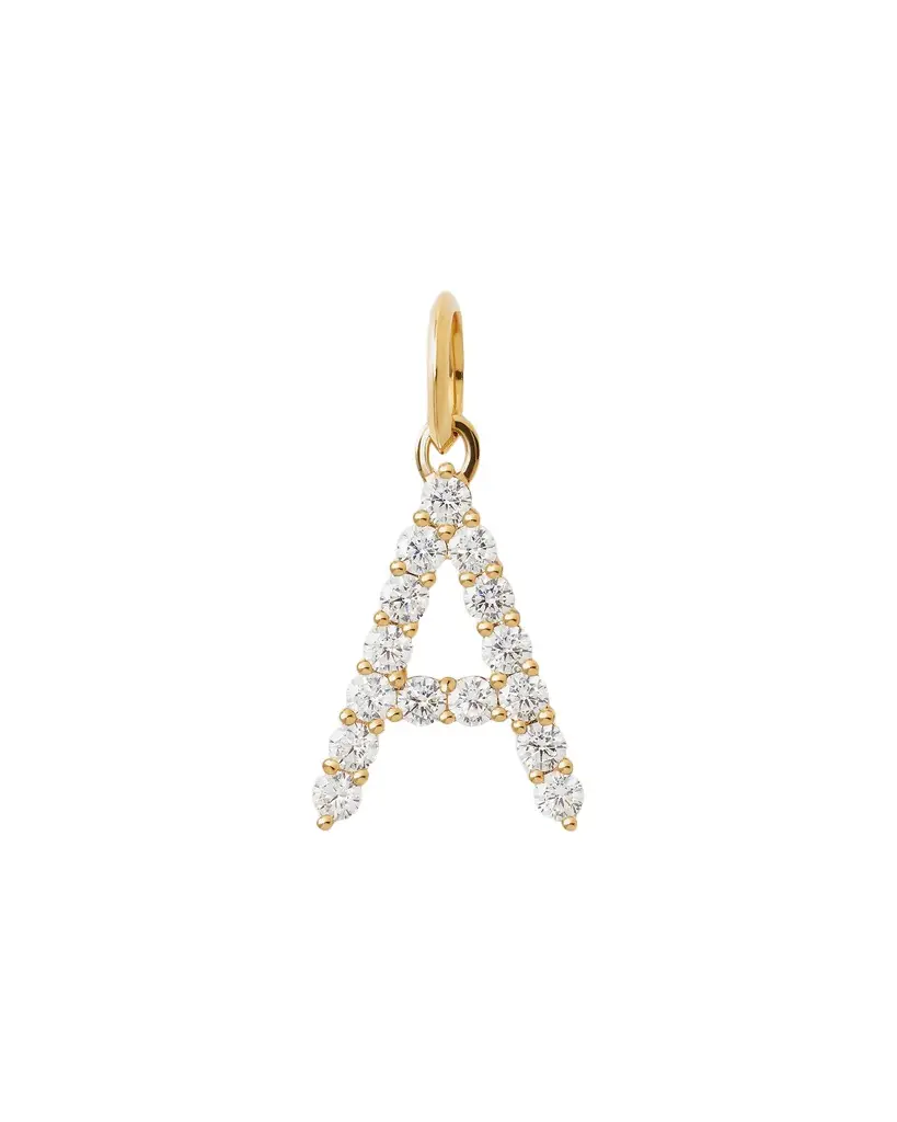 Jennifer Fisher Jennifer Fisher Large Floating Diamond Minimal Block Letter Z / 18K Rose Gold