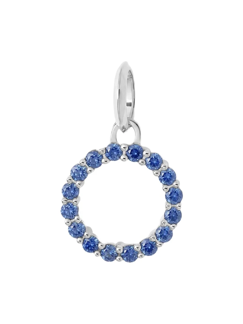 Jennifer Fisher Medium Floating Sapphire Minimal Block Letter 18K White Gold / O