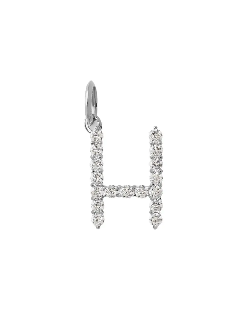Jennifer Fisher Jennifer Fisher Large Floating Diamond Minimal Block Letter H / 18K