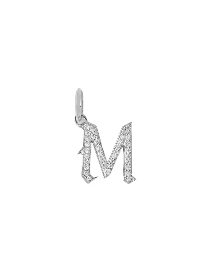 Jennifer Fisher Jennifer Fisher Capital Gothic Letter Charm with Pavé White Diamonds