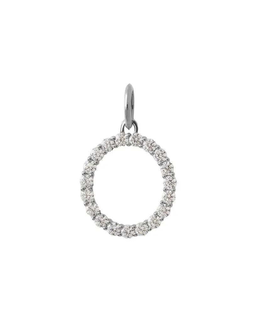 Jennifer Fisher Jennifer Fisher Large Floating Diamond Minimal Block Letter O / 18K