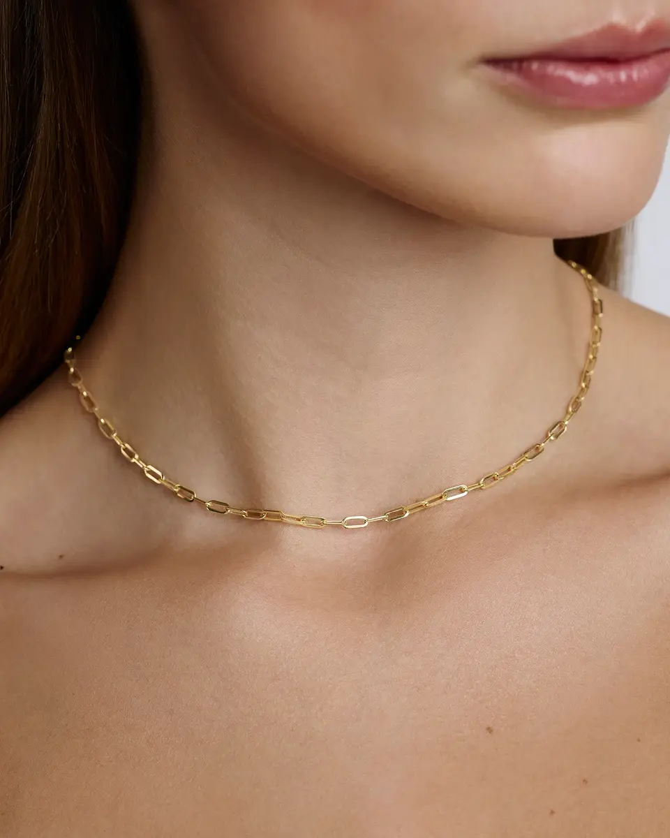 Jennifer Fisher Jennifer Fisher Small Long Link Chain 14K Yellow Gold / 16 | Thumbnail 2 Jennifer Fisher Jennifer Fisher Small Long Link Chain 14K Yellow Gold / 16 | Thumbnail 2