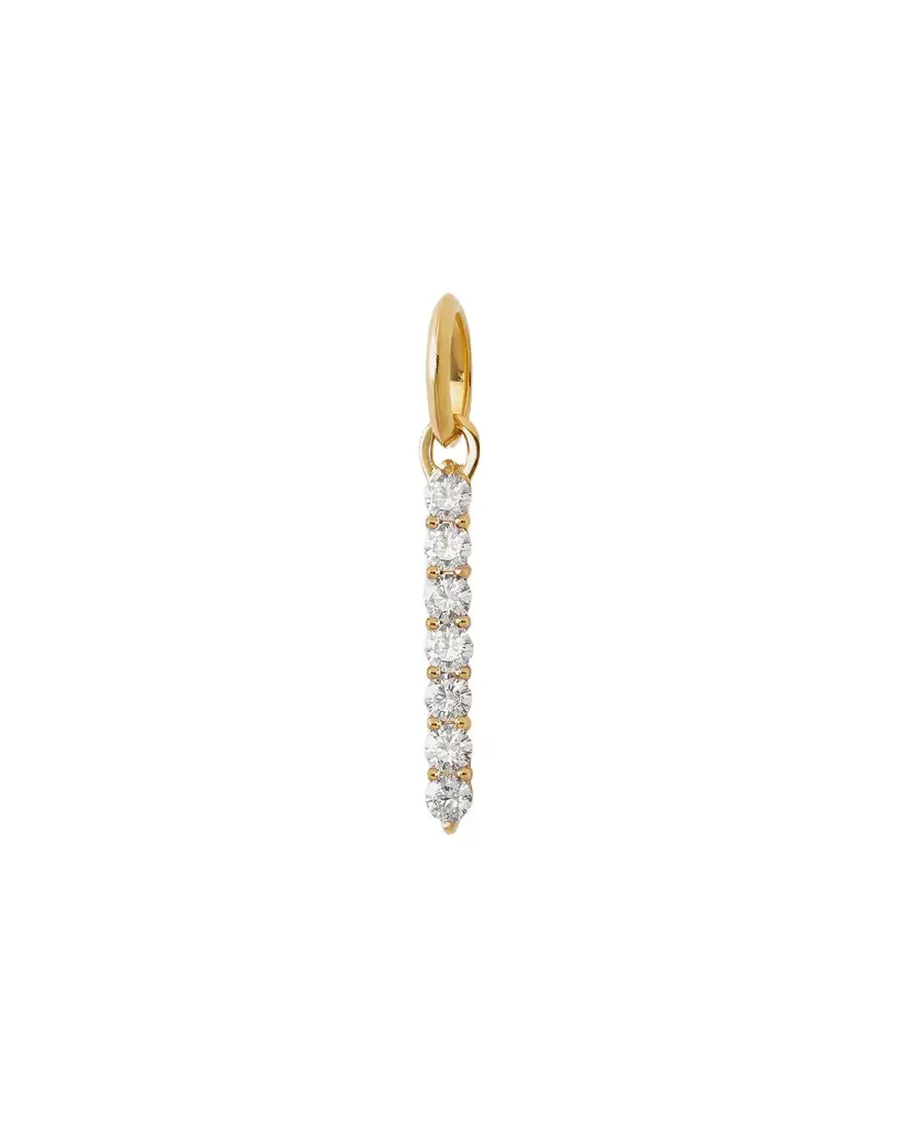 Jennifer Fisher Jennifer Fisher Large Floating Diamond Minimal Block Letter I / 18K