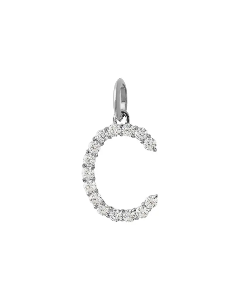 Jennifer Fisher Jennifer Fisher Large Floating Diamond Minimal Block Letter C / 18K