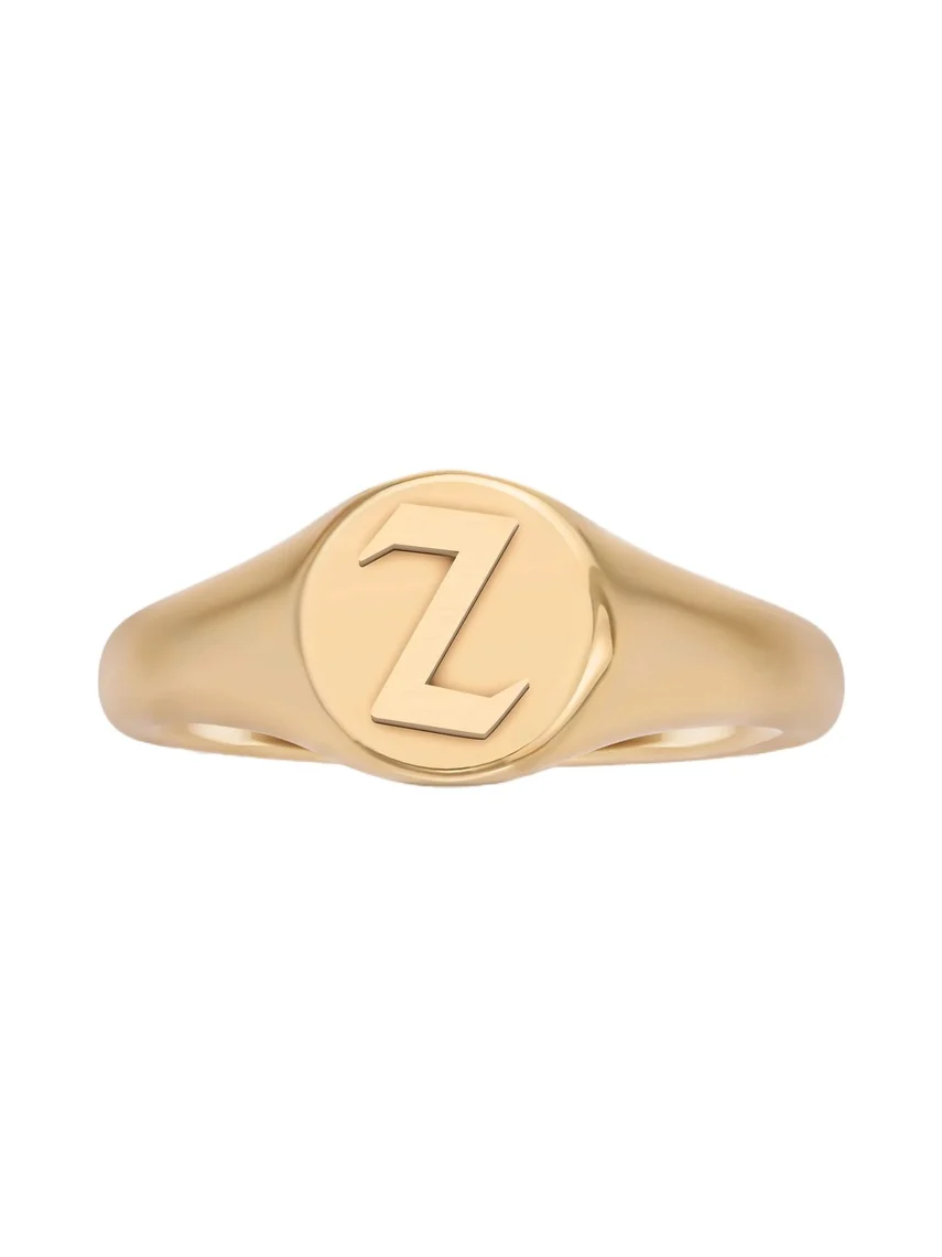 Jennifer Fisher Jennifer Fisher Mini Gothic Letter Signet Ring O-Z Z / 5