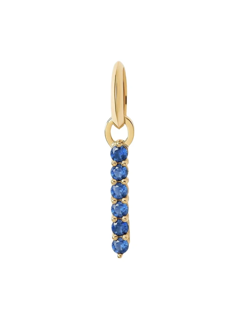 Jennifer Fisher Medium Floating Sapphire Minimal Block Letter 18K Yellow Gold / I