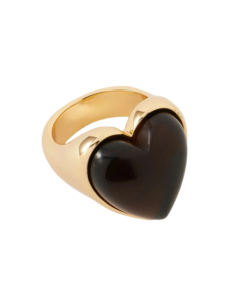 Jennifer Fisher Jennifer Fisher Small Semi-Precious Heart Ring Smokey Quartz / 5