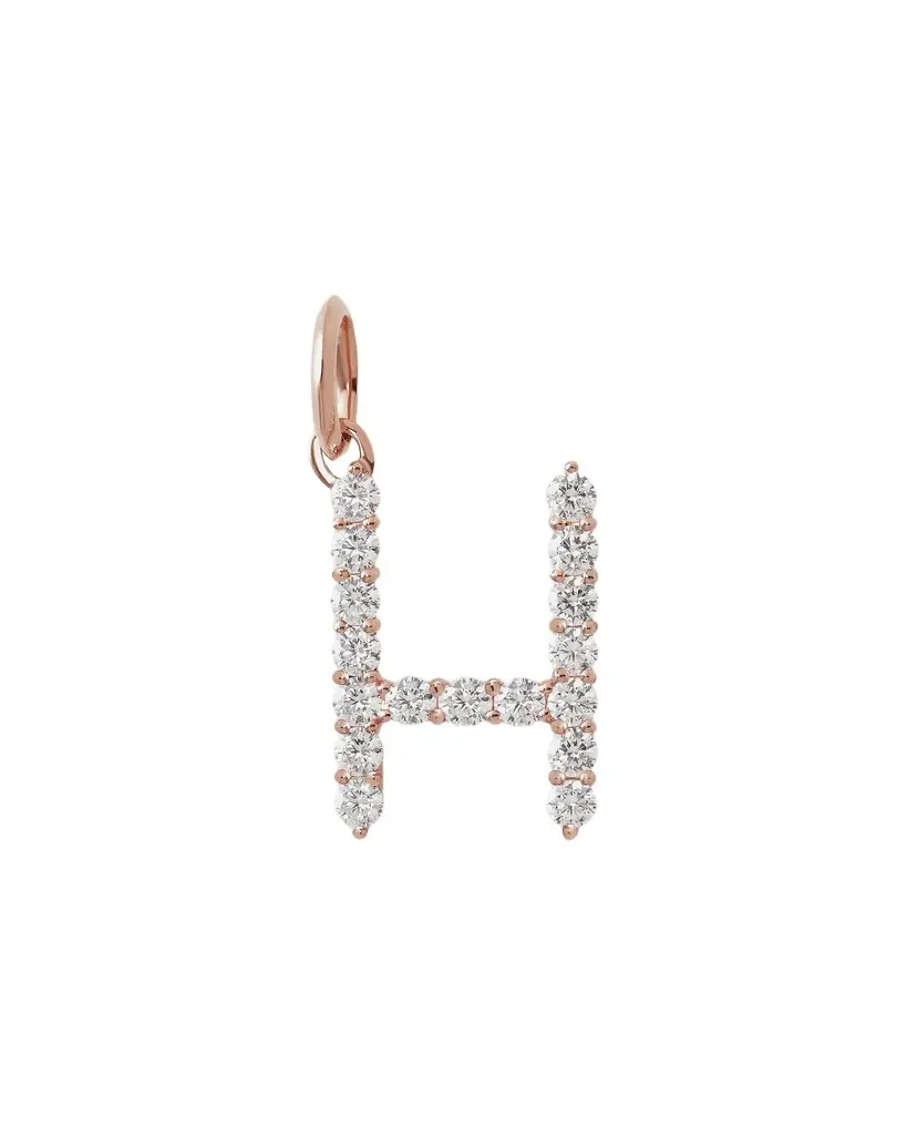 Jennifer Fisher Jennifer Fisher Large Floating Diamond Minimal Block Letter H / 18K