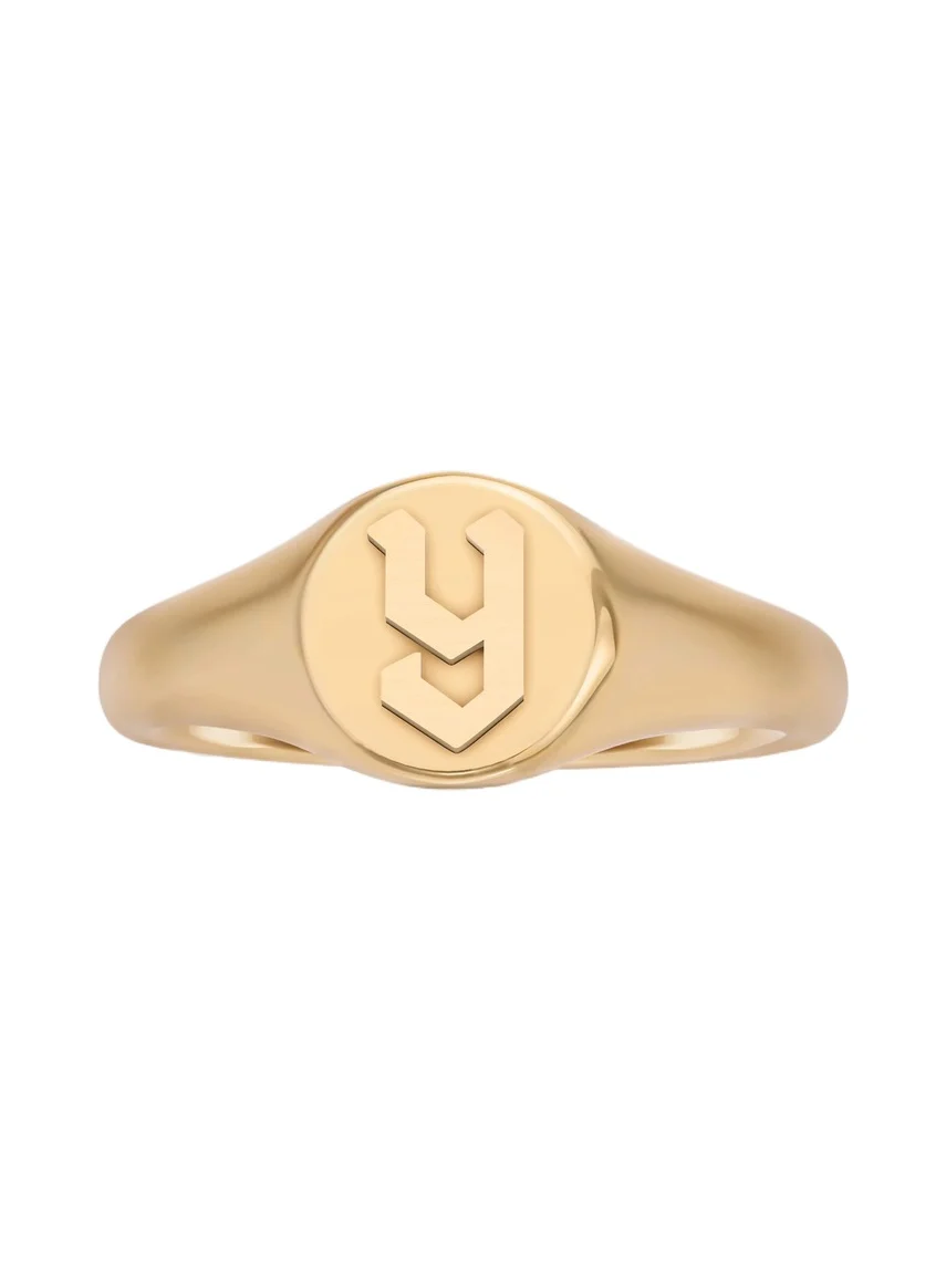 Jennifer Fisher Jennifer Fisher Mini Gothic Letter Signet Ring O-Z Y / 7