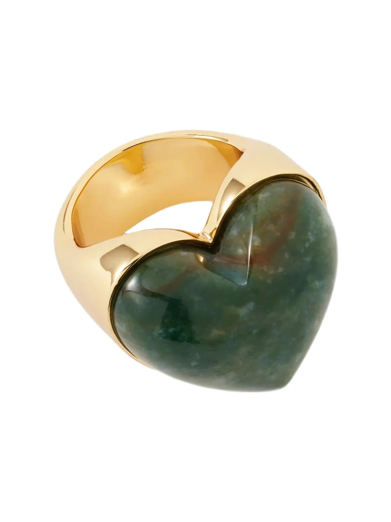 Jennifer Fisher Jennifer Fisher Semi-Precious Heart Ring Green Moss / 8
