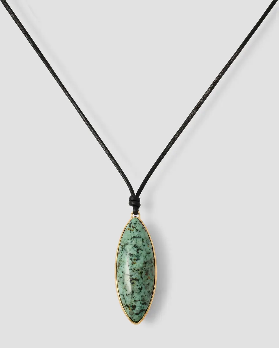 Jennifer Fisher Semi-Precious Dagger Leather Cord Necklace African Jennifer Fisher Semi-Precious Dagger Leather Cord Necklace African